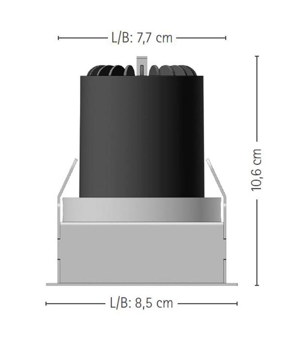 prediger.base p.015 Schwenkbare LED Decken-Einbaustrahler Q - Stark Entblendet - CRI>90 (350 mA)
