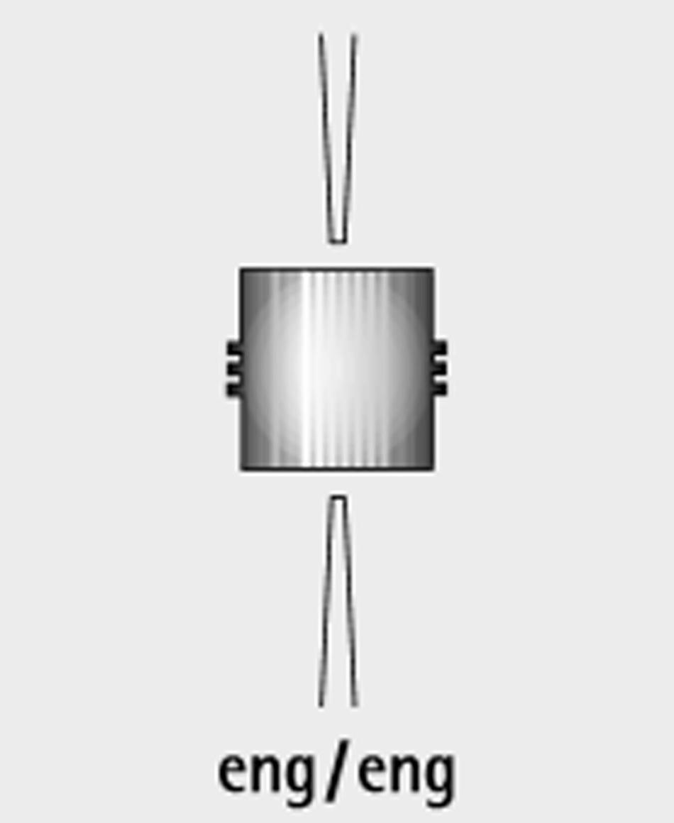 Albert Wandstrahler mit zweiseitigem Lichtaustritt eng/eng mit LED