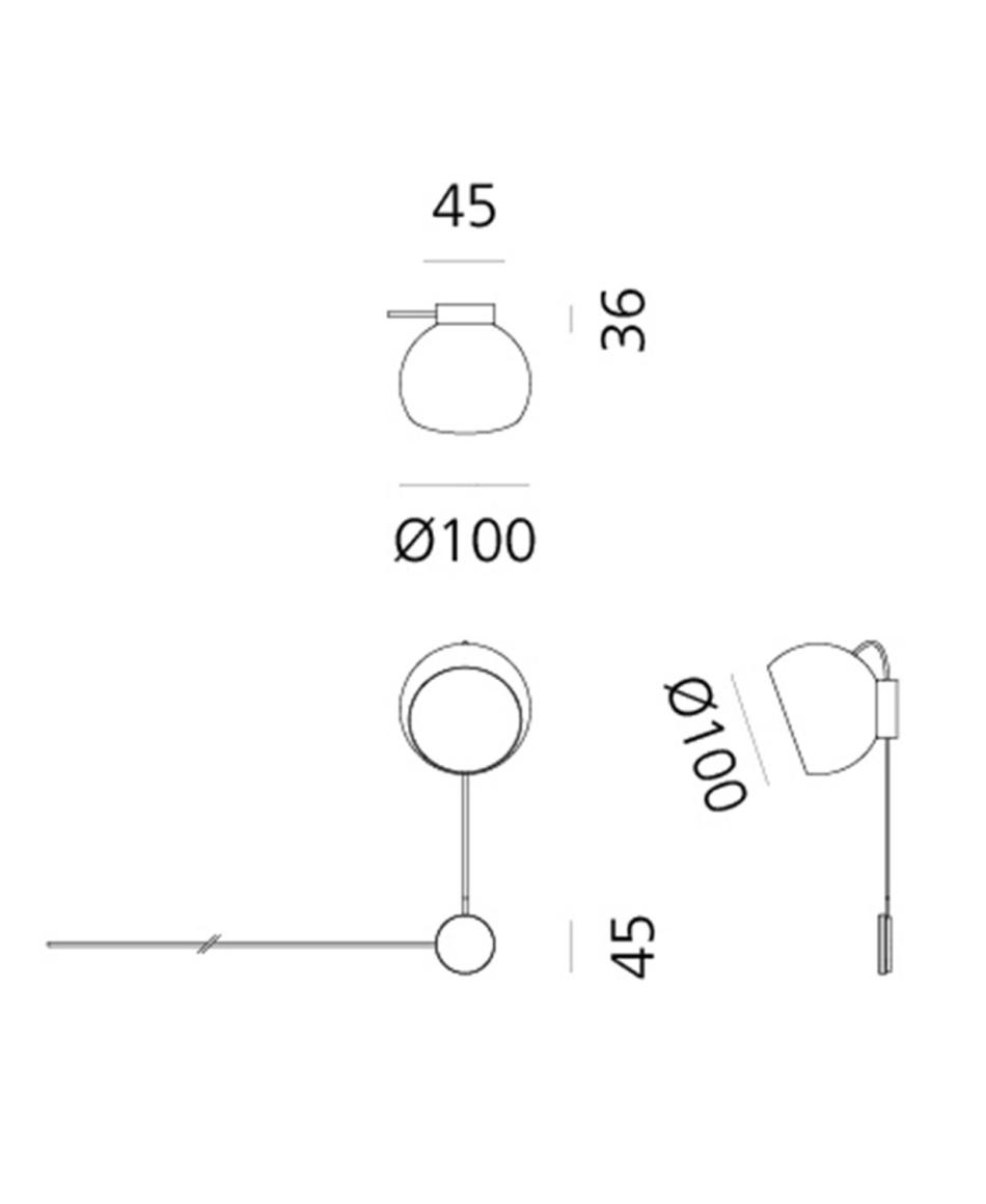 Artemide Ixa Wall Spot Plug 3000K