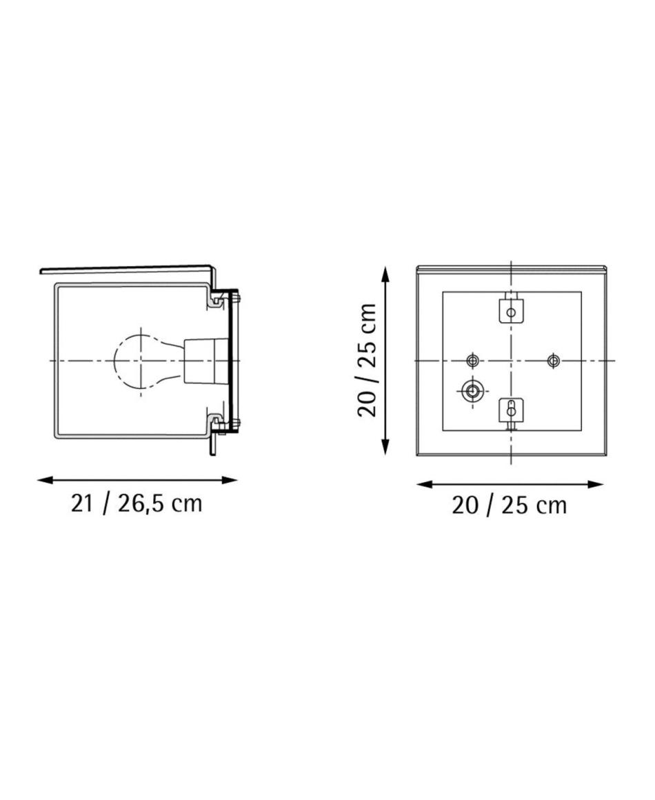 Bega Wandleuchten mit Edelstahlblende - Normallampen