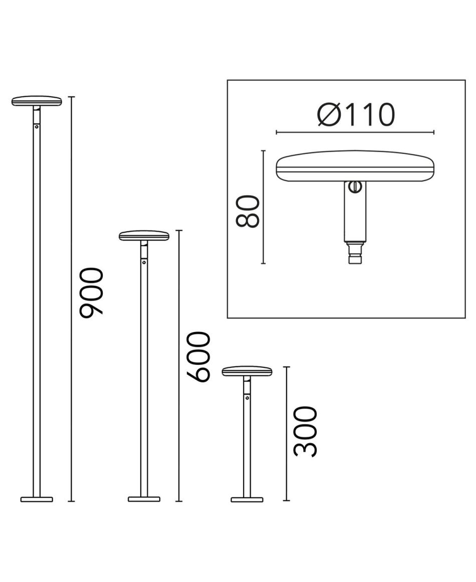 Flos Landlord Soft LED Sockelleuchte 2700K ON/OFF