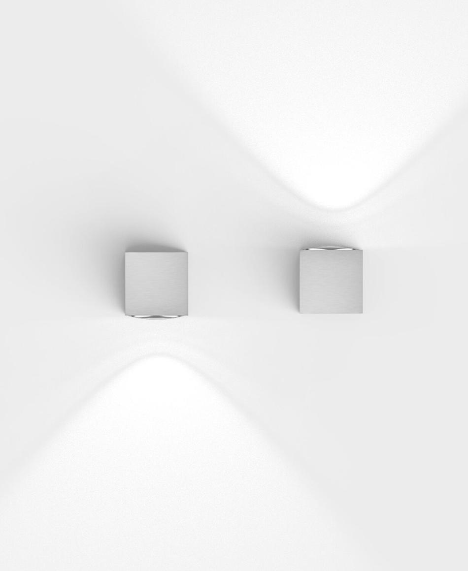 IP44.DE Como IvyLight Down Außenleuchte Aluminium gebürstet, eloxiert, Glaslinse