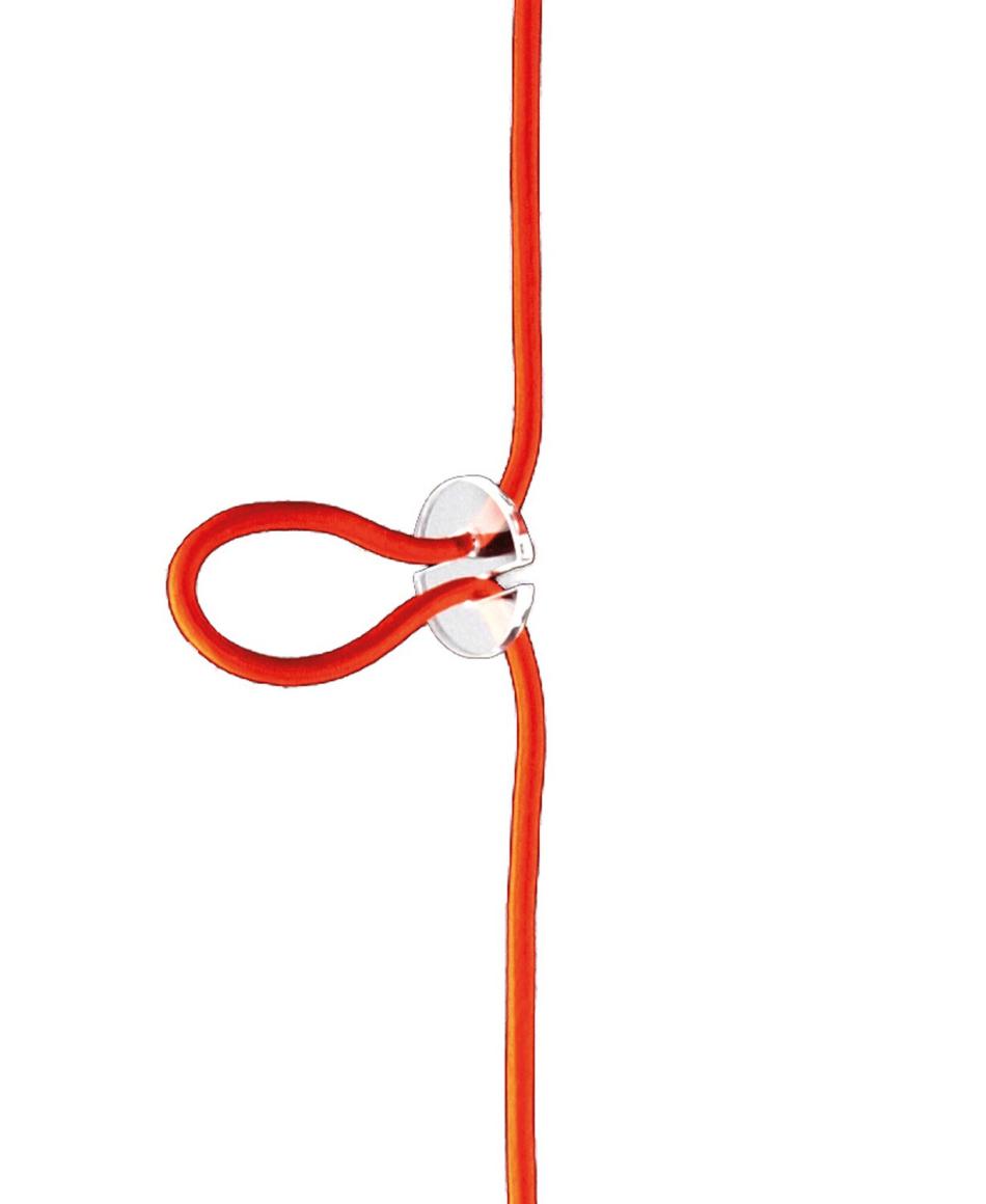 LDM Ecco LED Tavolo Uno Round Weiß - Kabel Orange