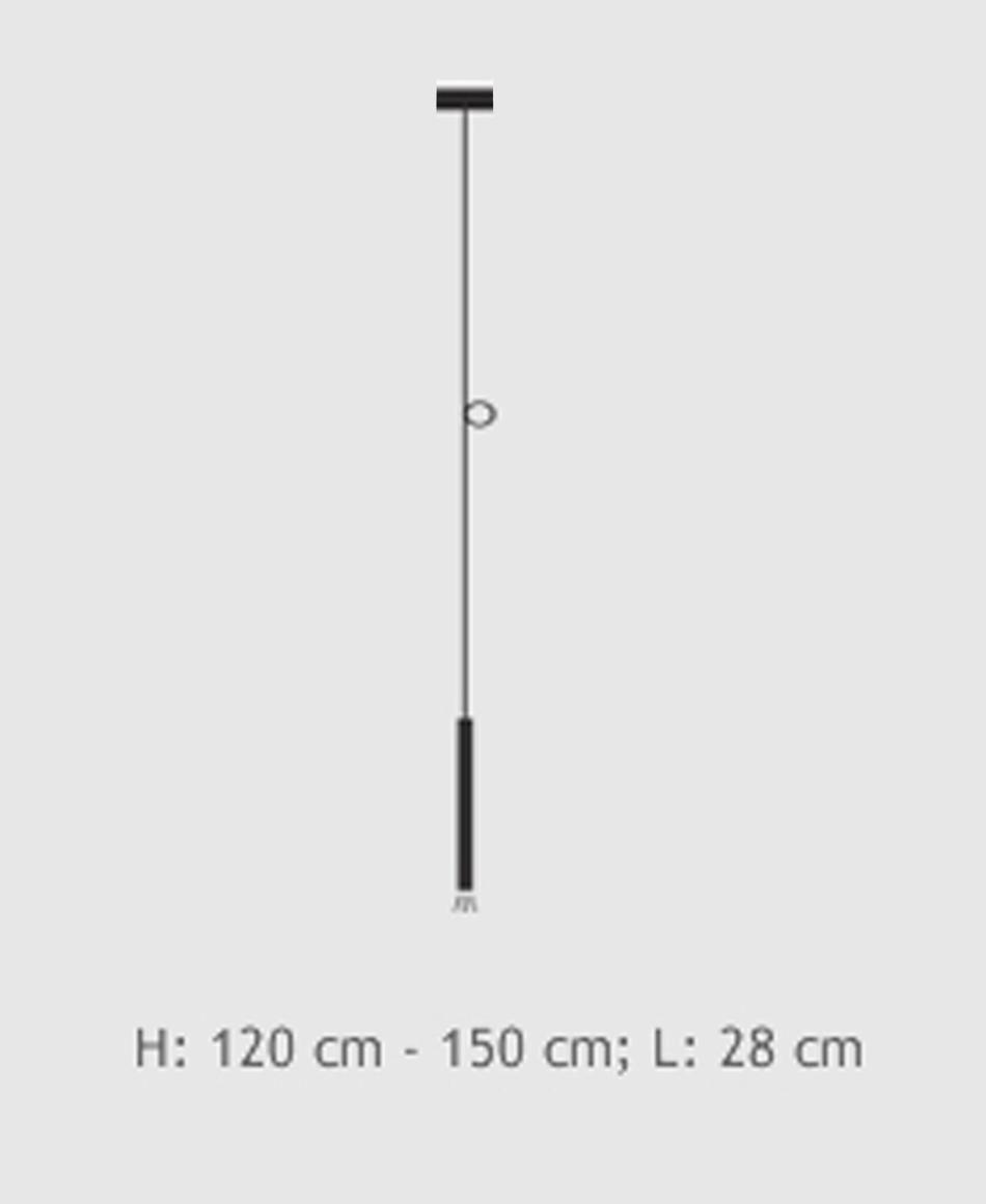 LDM Ecco LED Tavolo Uno Round Weiß - Kabel Orange