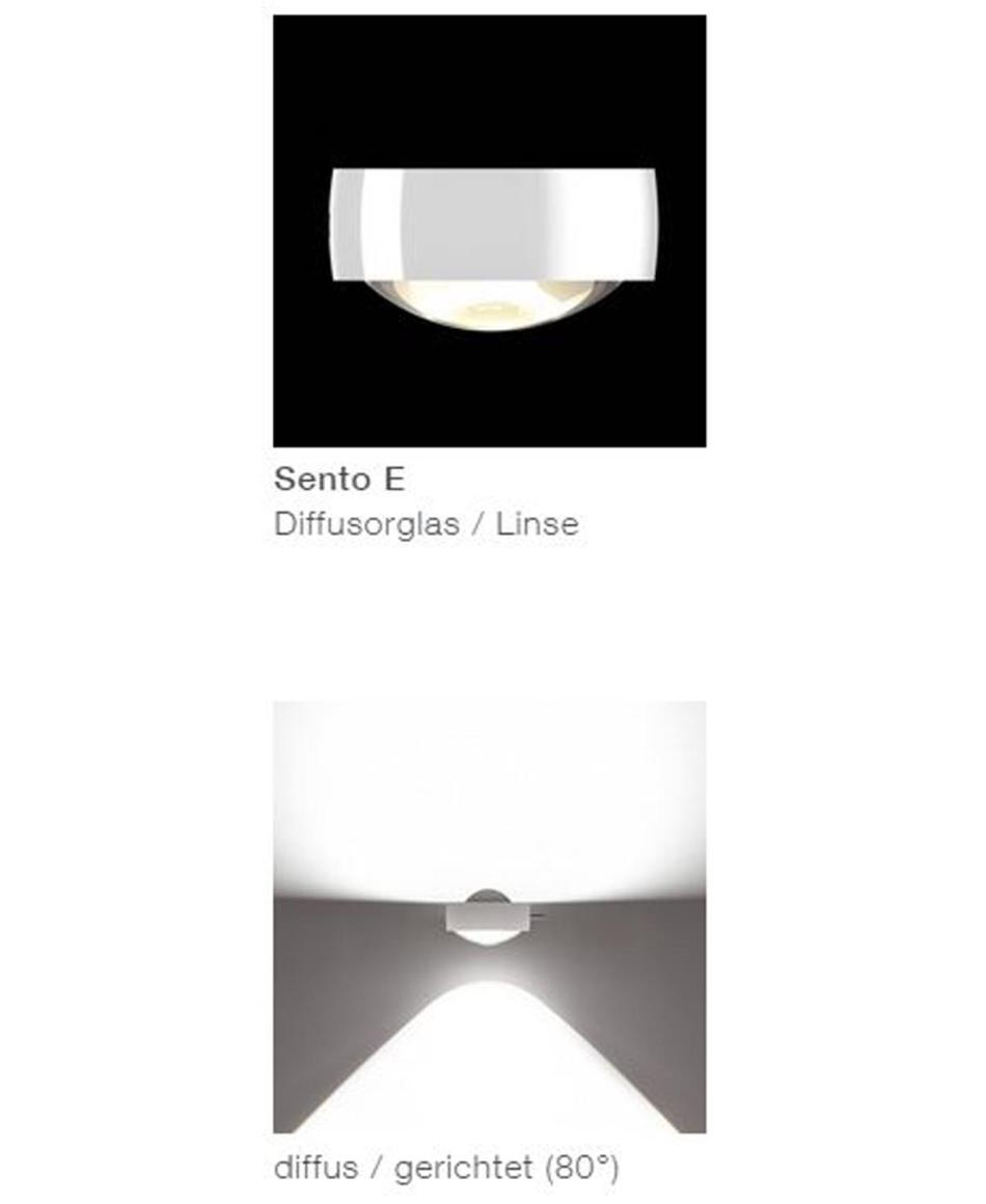 Occhio Sento E LED Tavolo 60 - Fuß Rechts - Weiß matt