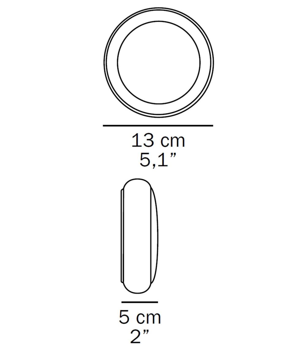 Oluce Außendecken-/Wandleuchte 1960 Weiß Aluminium
