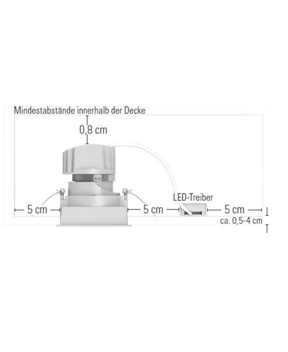 prediger.base p.116 Ausrichtbare LED Zoom-Decken-Einbaustrahler QL - exklusive Treiber