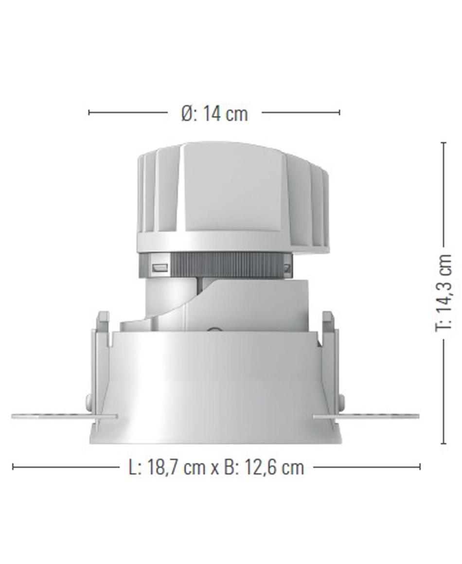prediger.base p.116 Ausrichtbare LED Zoom-Decken-Einbaustrahler RL - Trimless - exklusive Treiber