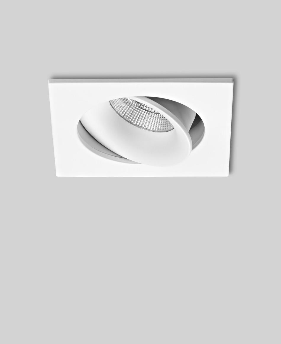 prediger.base p.001 Ausrichtbare LED Decken-Einbaustrahler QM 1er - Geringe Einbautiefe - Dim to Warm (250 mA) - exklusive Treiber