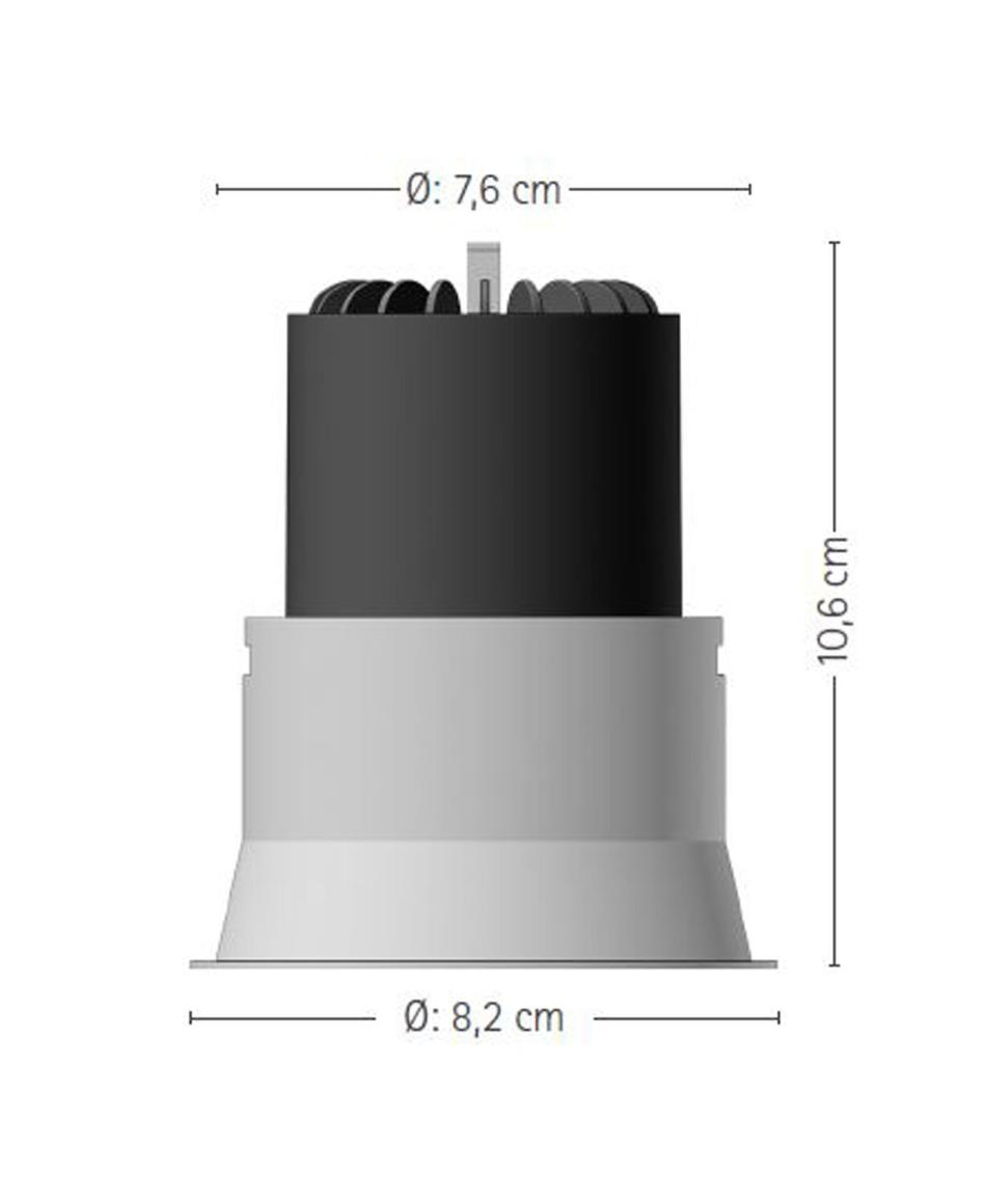 prediger.base p.002 LED Einbau-Downlights R Weiß - Stark Entblendet - CRI>80 (350 mA)