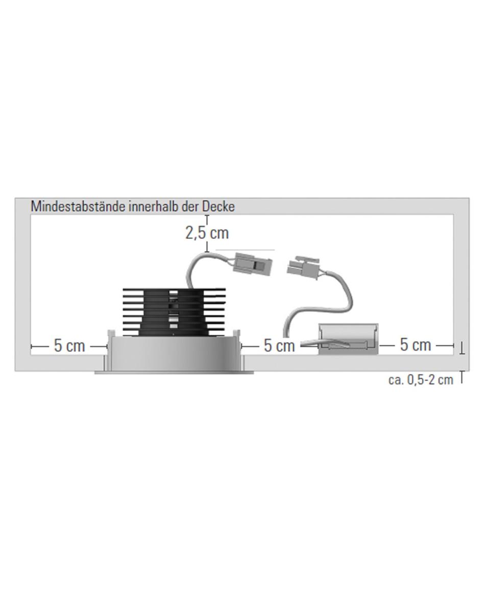 prediger.base p.004 Ausrichtbare LED Decken-Einbaustrahler R -Geringe Einbautiefe - CRI>90 (250 mA) - exklusive Treiber