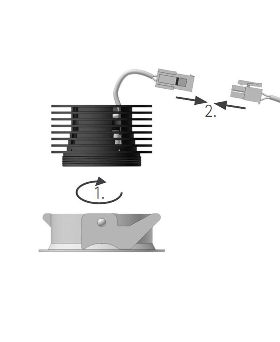 prediger.base p.013 LED Einbau-Downlights R Silber - Geringe Einbautiefe - (250 mA) - exklusive Treiber