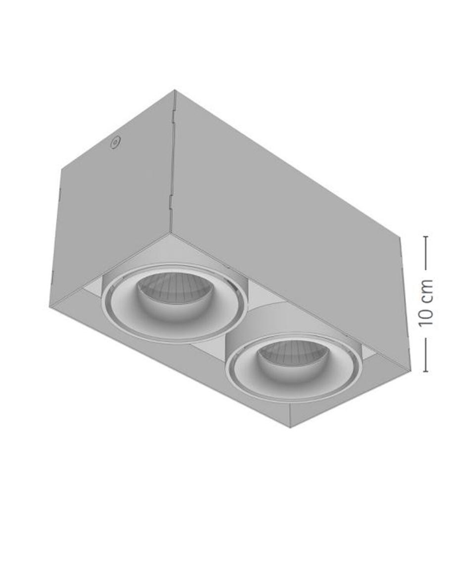 prediger.base p.044 Ausrichtbare LED Deckenstrahler E 2er - CRI>90 - Dim to Warm (250 mA)