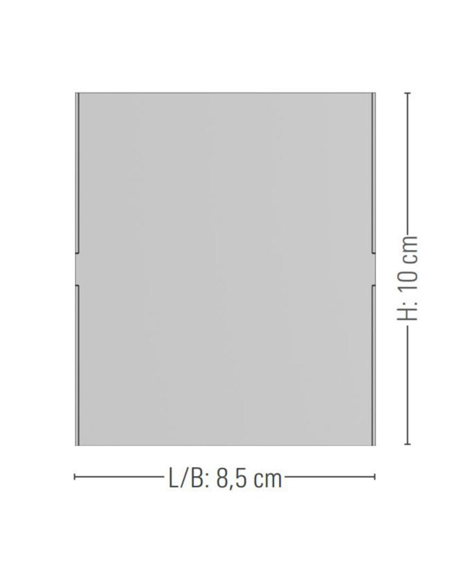 prediger.base p.065 Gehäuse Quadratisch DALI Silber - ohne Modul (250 mA)
