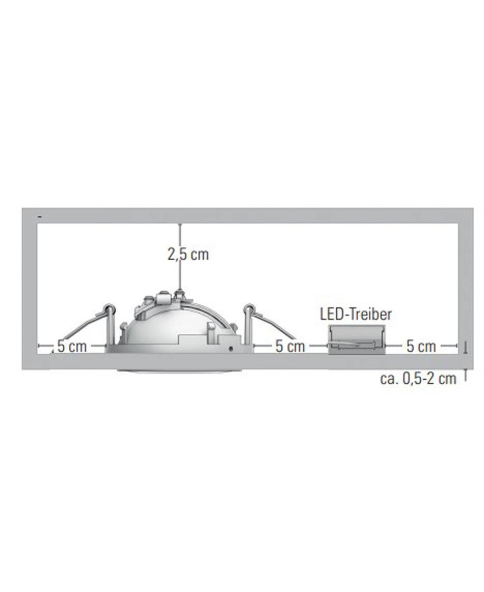 prediger.base p.098 Ausrichtbare LED Decken-Einbaustrahler - exklusive Treiber