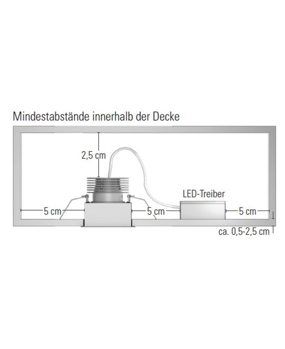 prediger.base p.108 LED Einbau-Downlights S 1er - exklusive Treiber