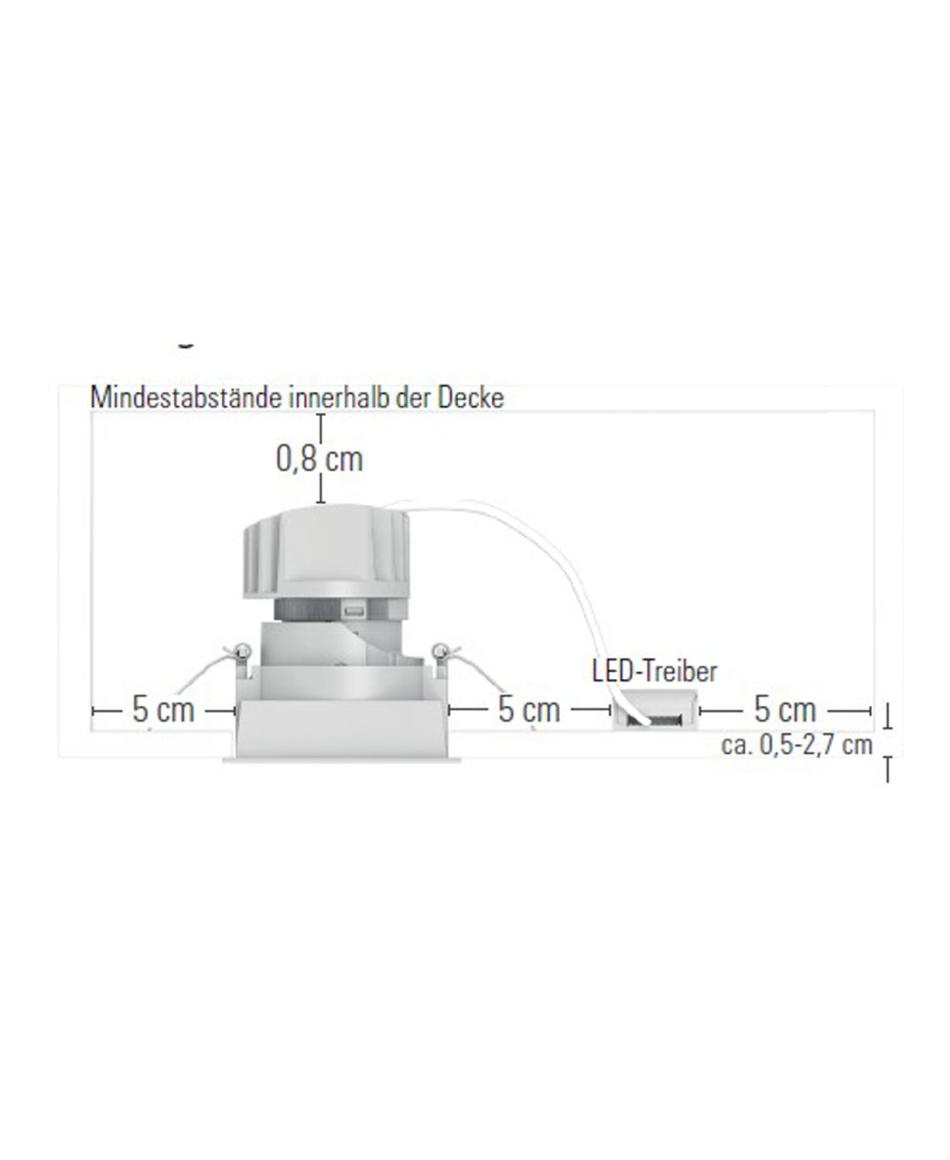 prediger.base p.116 Ausrichtbare LED Decken-Einbaustrahler QM - Dim to Warm - exklusive Treiber