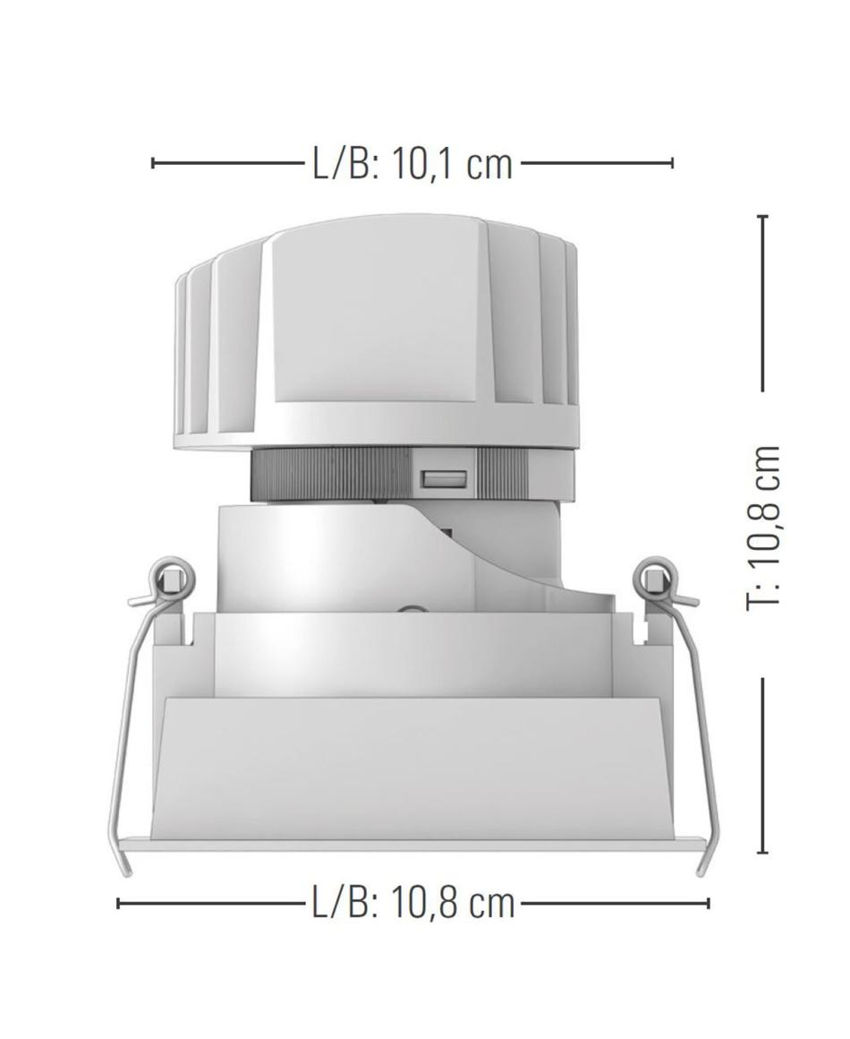 prediger.base p.116 Ausrichtbare LED Decken-Einbaustrahler QM - Dim to Warm - exklusive Treiber