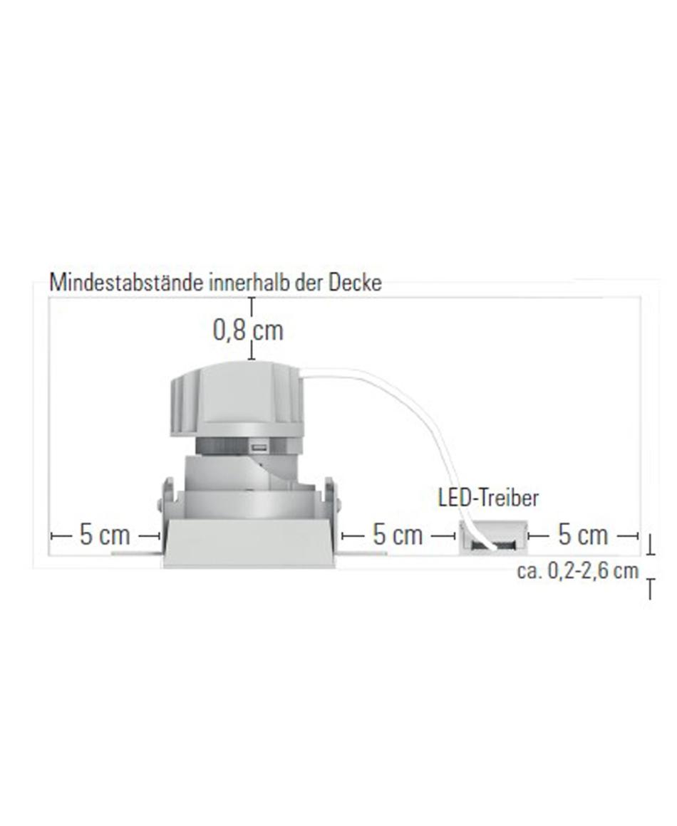 prediger.base p.116 Ausrichtbare LED Decken-Einbaustrahler QM - Trimless - Dim to Warm - exklusive Treiber