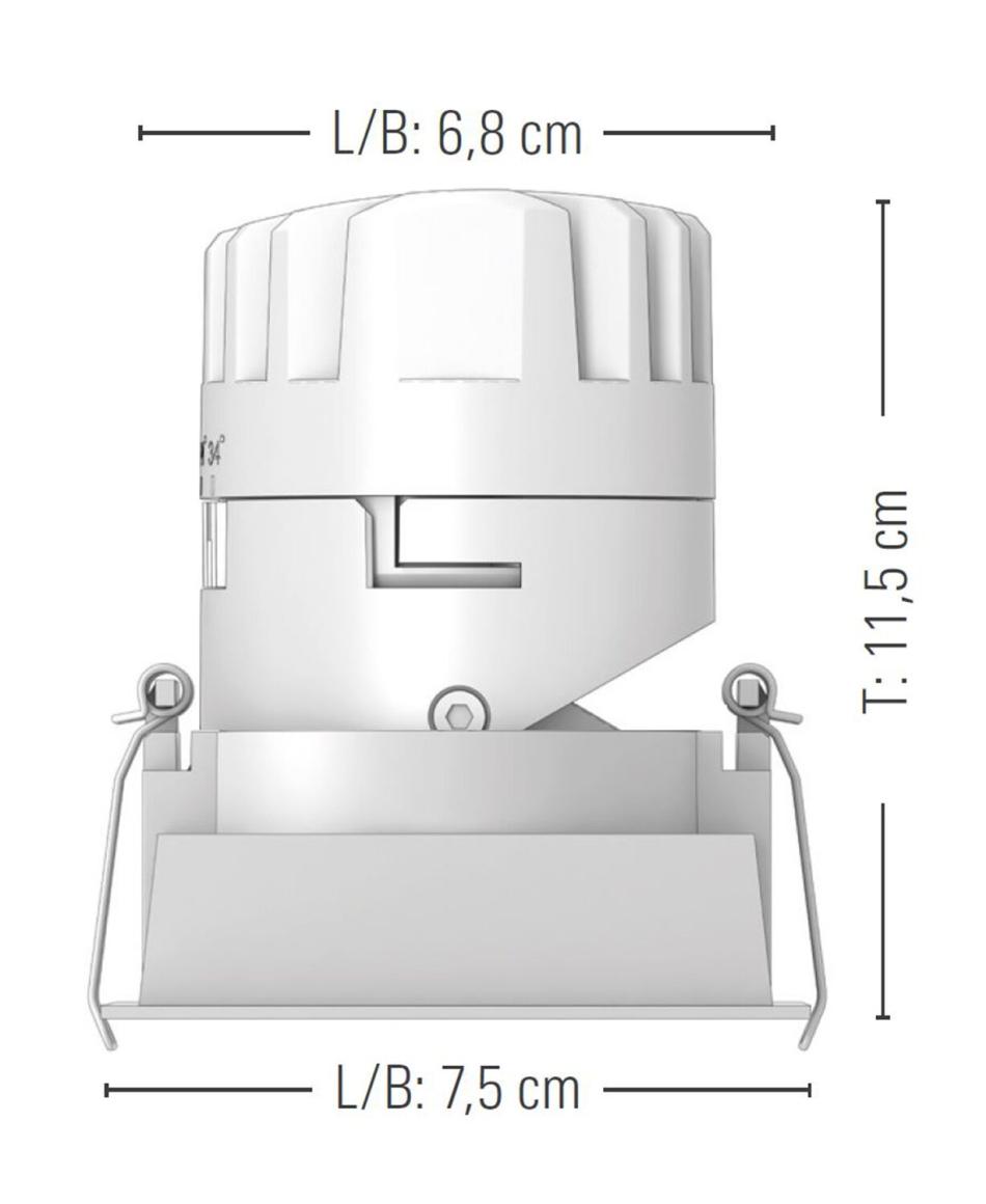 prediger.base p.116 Ausrichtbare LED Decken-Einbaustrahler QS - Dim to Warm - exklusive Treiber