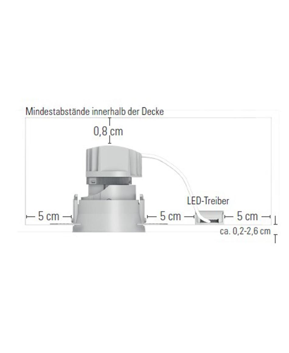 prediger.base p.116 Ausrichtbare LED Decken-Einbaustrahler RM - Trimless - Dim to Warm - exklusive Treiber