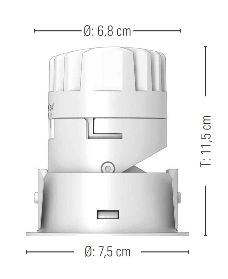 prediger.base p.116 Ausrichtbare LED Decken-Einbaustrahler RS - Dim to Warm - exklusive Treiber