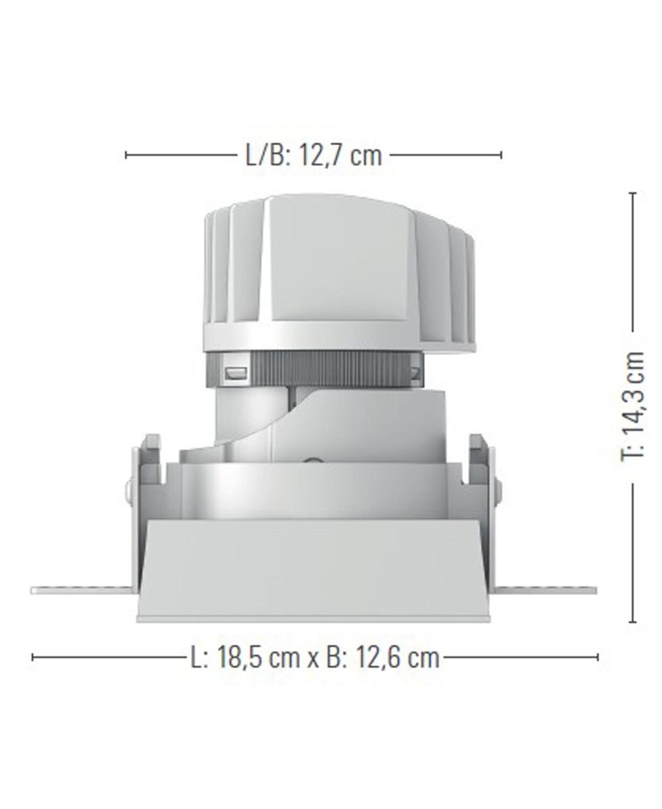 prediger.base p.116 Ausrichtbare LED Zoom-Decken-Einbaustrahler QL - Trimless - exklusive Treiber