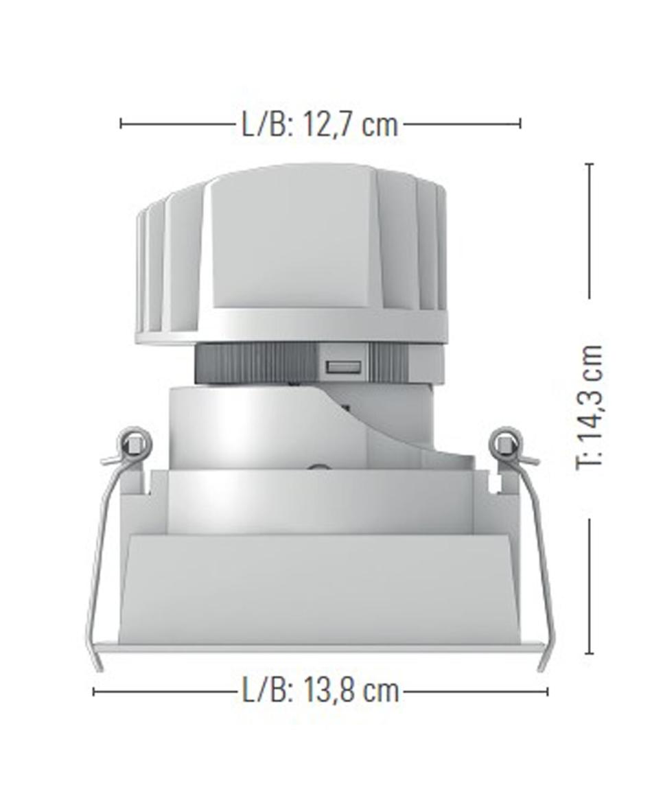 prediger.base p.116 Ausrichtbare LED Zoom-Decken-Einbaustrahler QL - exklusive Treiber