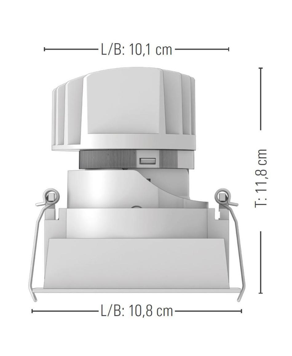 prediger.base p.116 Ausrichtbare LED Zoom-Decken-Einbaustrahler QM - exklusive Treiber