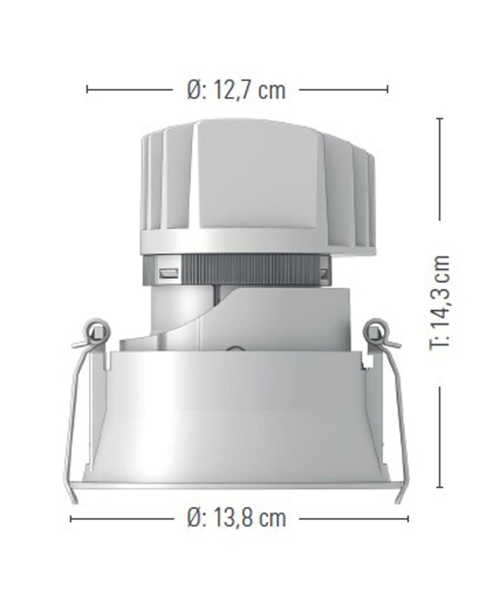 prediger.base p.116 Ausrichtbare LED Zoom-Decken-Einbaustrahler RL - exklusive Treiber