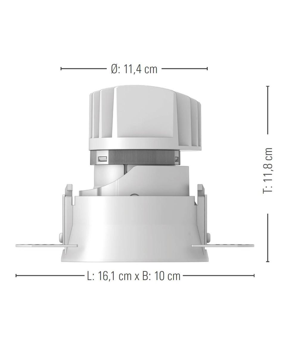 prediger.base p.116 Ausrichtbare LED Zoom-Decken-Einbaustrahler RM - Trimless - exklusive Treiber