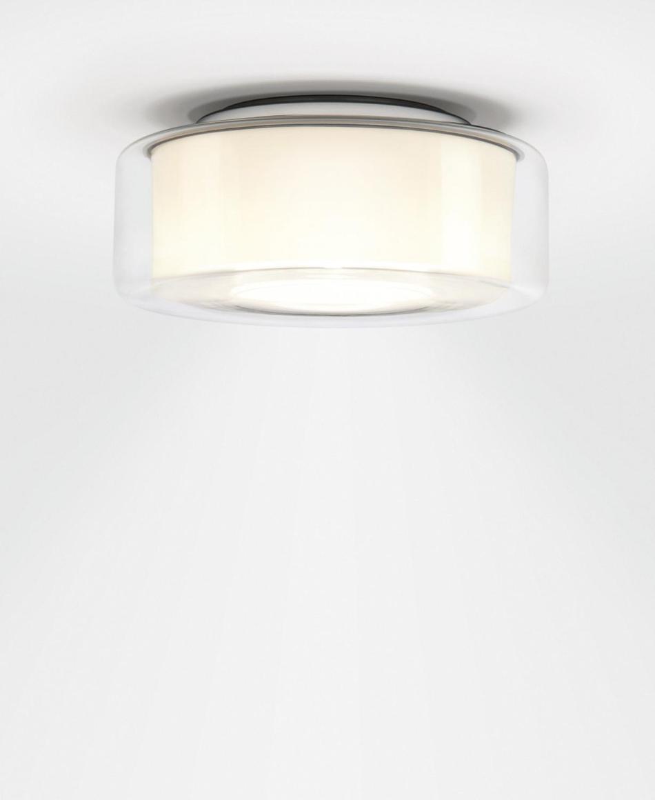 Serien Lighting Curling Ceiling Medium Klar/Opal zylindrisch LED