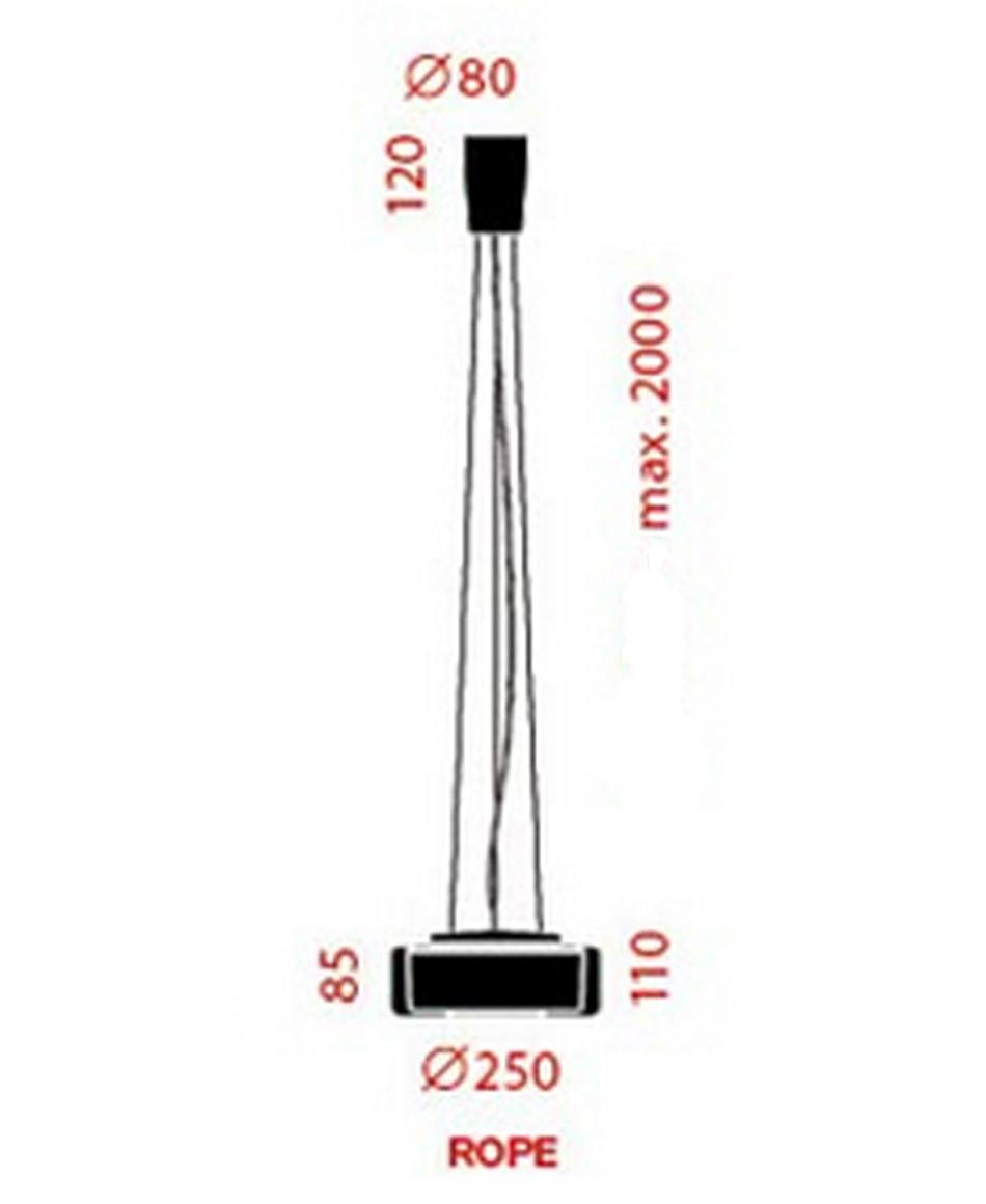 Serien Lighting Curling Suspension Medium Rope Klar/Opal zylindrisch LED