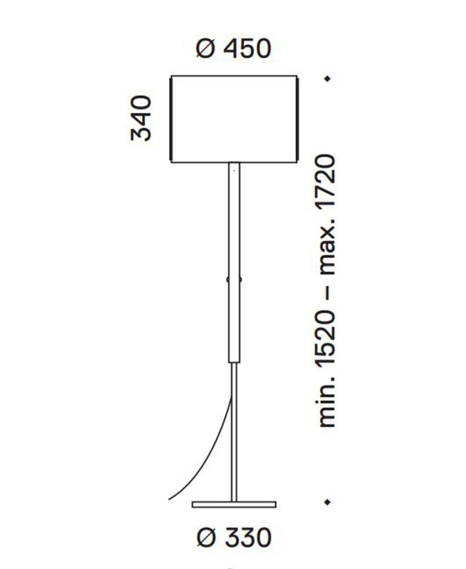 Serien Lighting Jones Floor Schirm groß LED Glas gelb