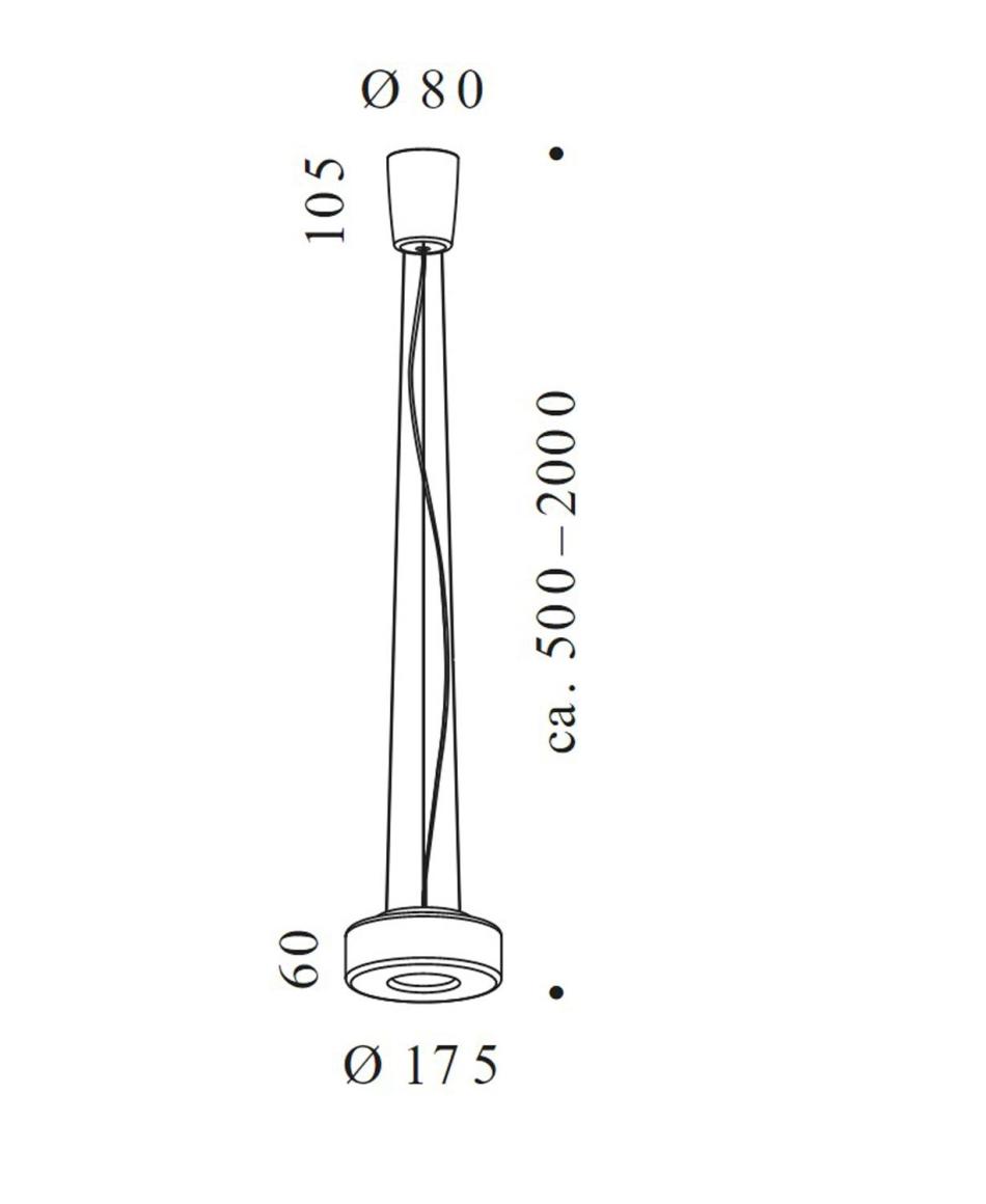 Serien Lighting Curling Suspension Rope Small Glasschirm Neusilber