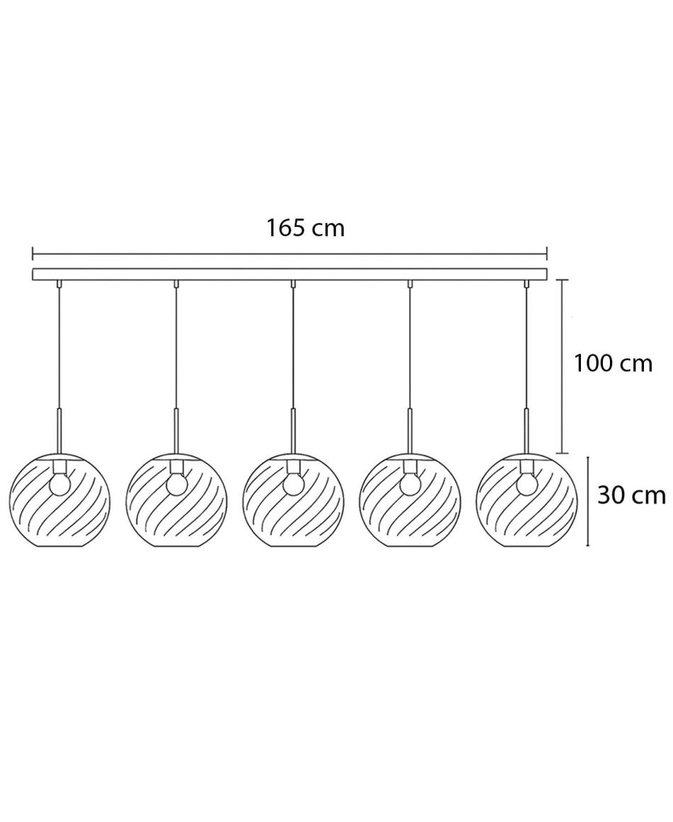 Tom Dixon Whirl Linear Pendant System Normallampe
