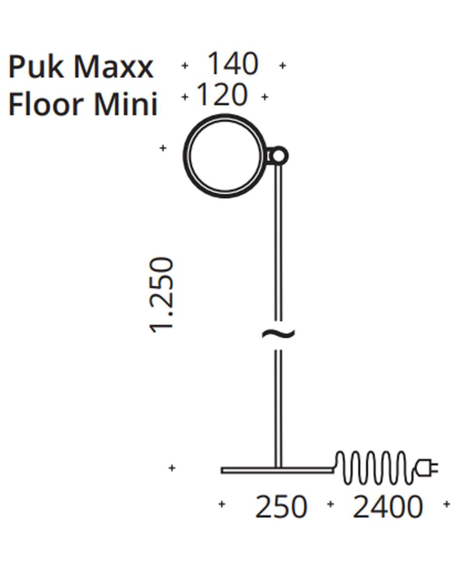 Top Light Puk Maxx Floor Mini Single LED