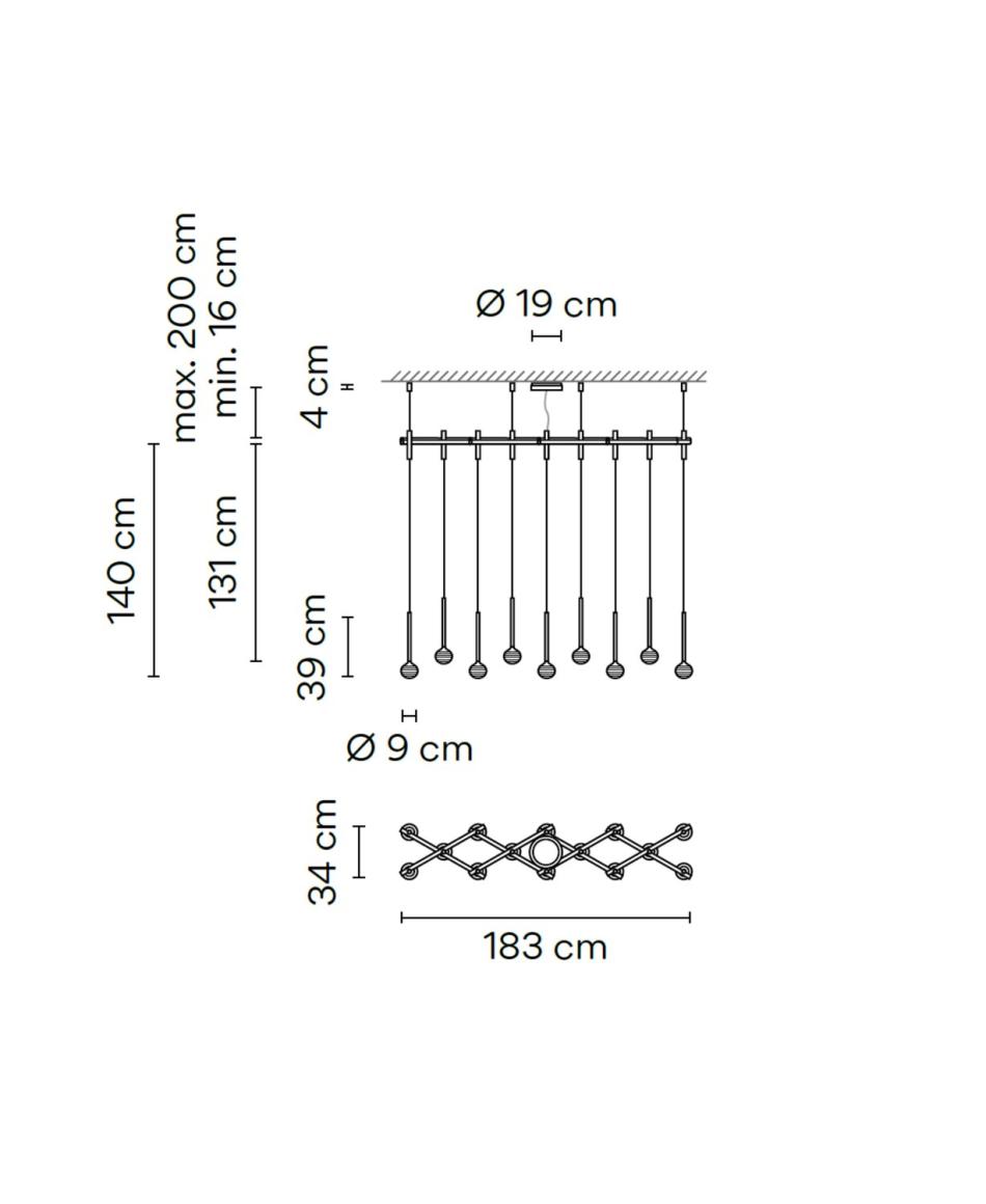 Vibia Algorithm 0845 Pendelleuchten