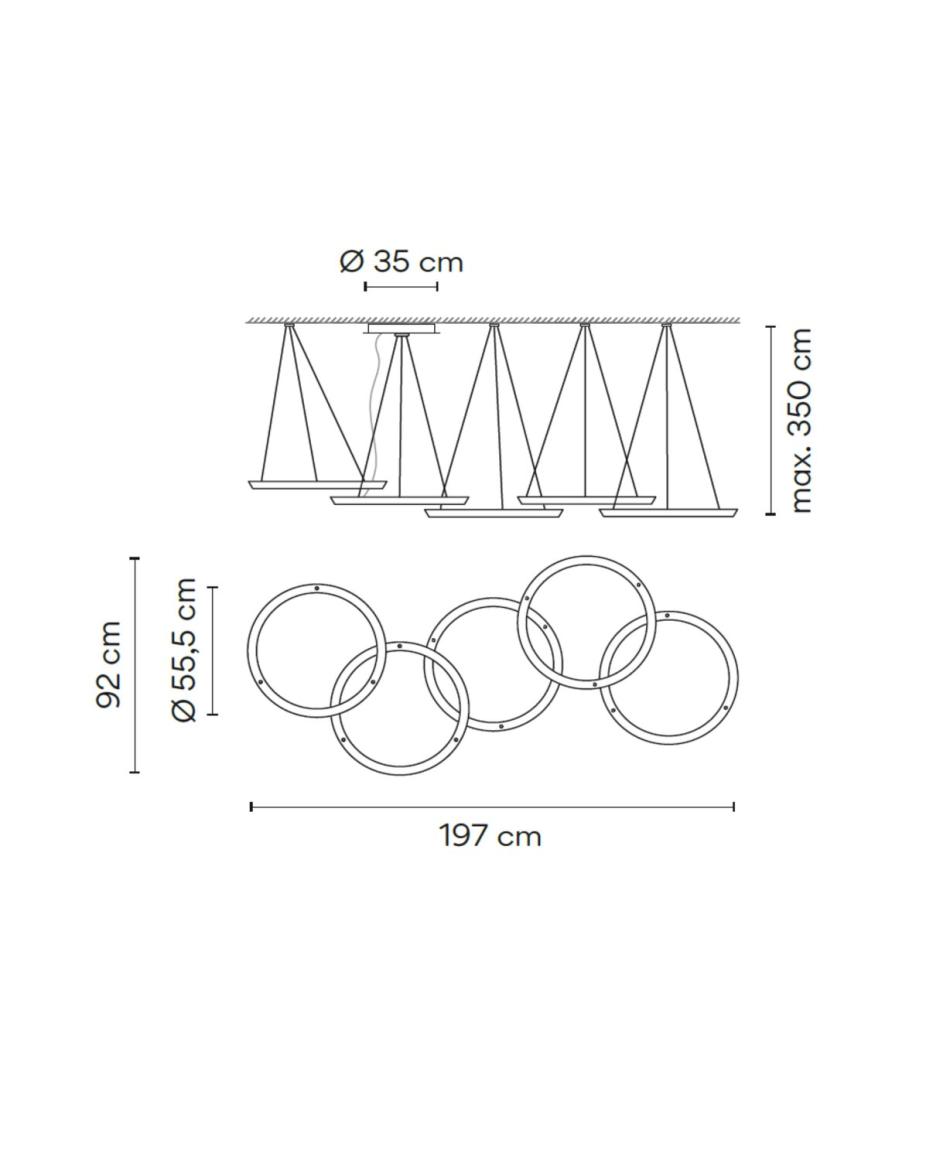 Vibia Halo Circular 2333 Pendelleuchten