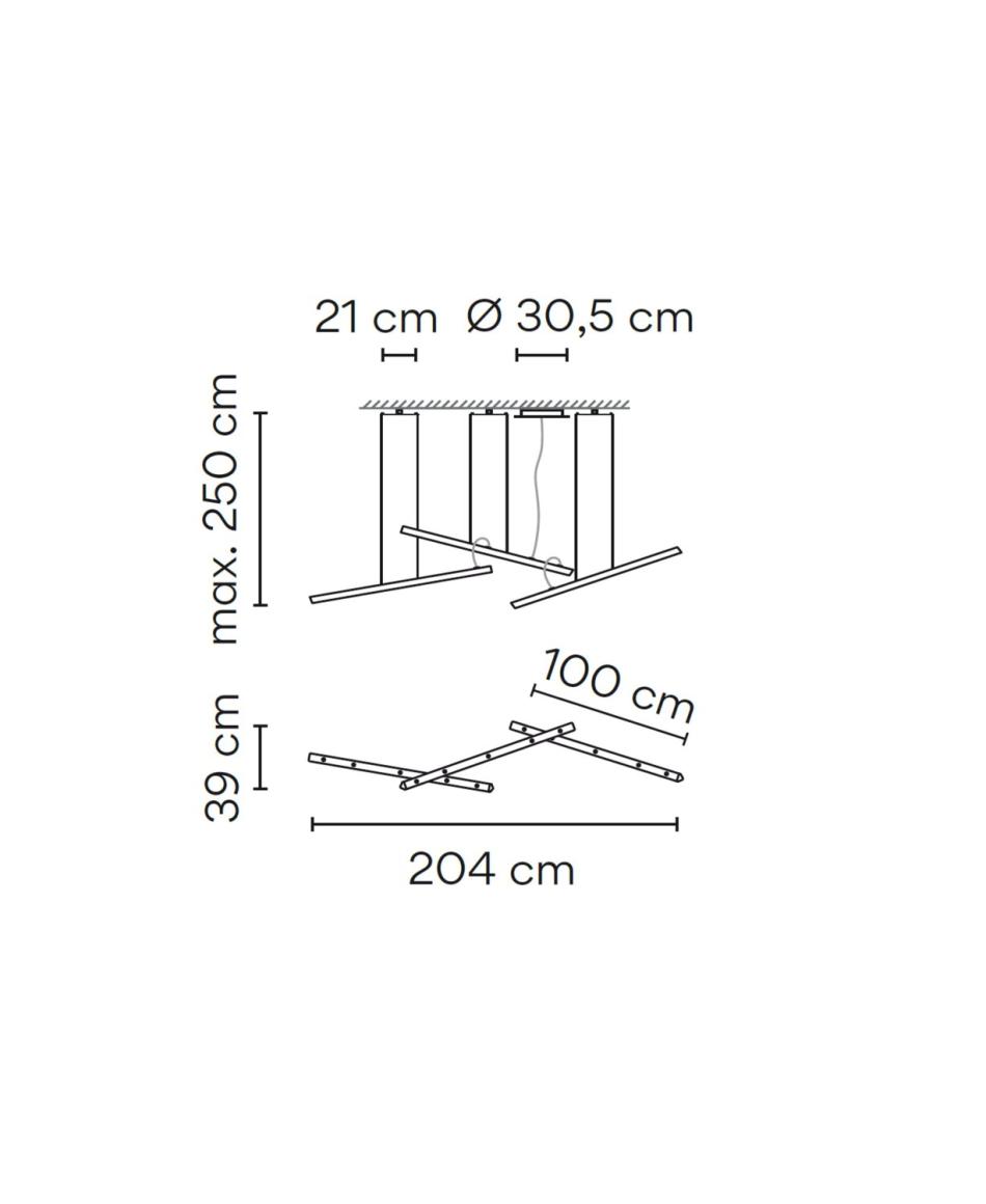 Vibia Halo Lineal 2341 Pendelleuchten