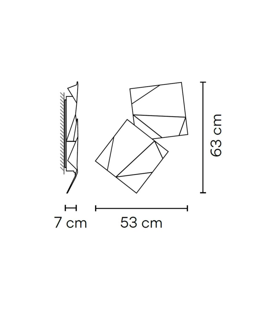 Vibia Origami 4504 Außenwandleuchten
