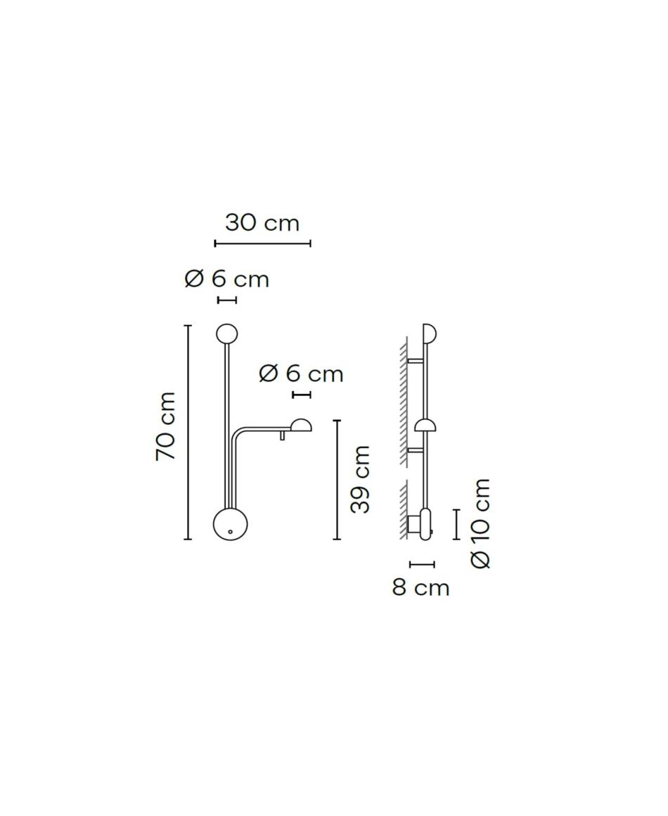 Vibia Pin 1686 Wandleuchte Warm White 2700K