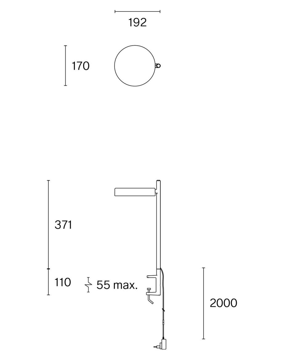 Wastberg+ w182 Pastille c2 Klemmleuchte