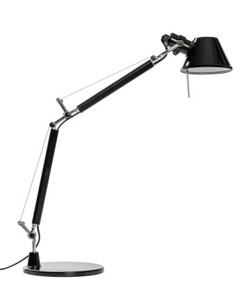 Artemide Tolomeo Micro Tavolo Schwarz glänzend
