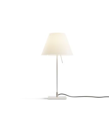 Luceplan Costanzina Table Alu Schalter Schirm Weiß
