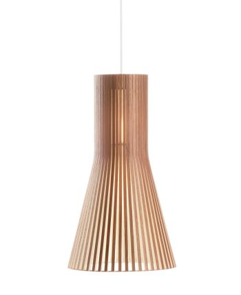 Secto Design Secto 4201 Pendelleuchte Walnuss, Textilkabel und Baldachin Weiß