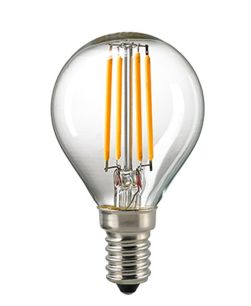Sigor LED-Filament Kugellampe klar E14