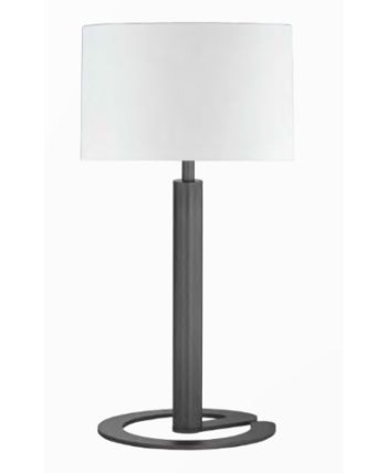 Hufnagel Miu Tischleuchte Dark Titan/ Schirm Weiß