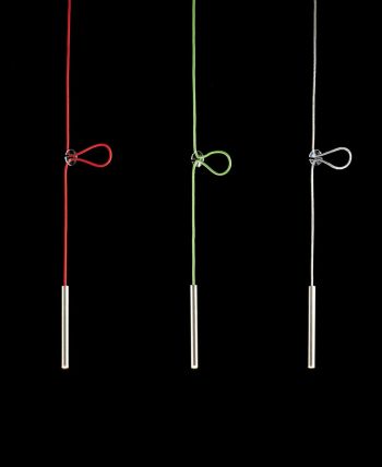 LDM Ecco LED Tavolo Trio Pendelleuchte Alu poliert Kabel: Rot-Grün-Silber