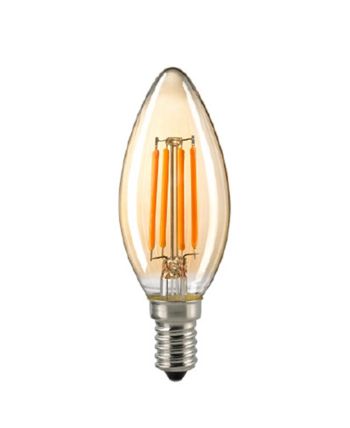 Sigor LED-Filament Kerzenlampe gold E14 4,5-36W DIM